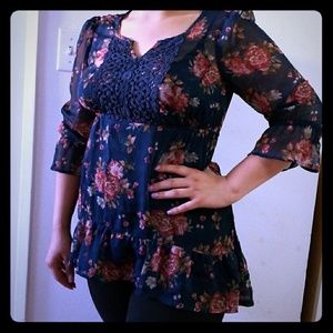 Flowy flower blouse